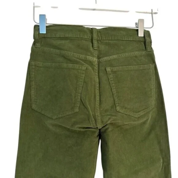 NWT J. Crew | Women's Green Vintage Slim Straight Corduroys Pants Size 25 - Picture 5 of 10